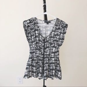 Abstract Zip Blouse
